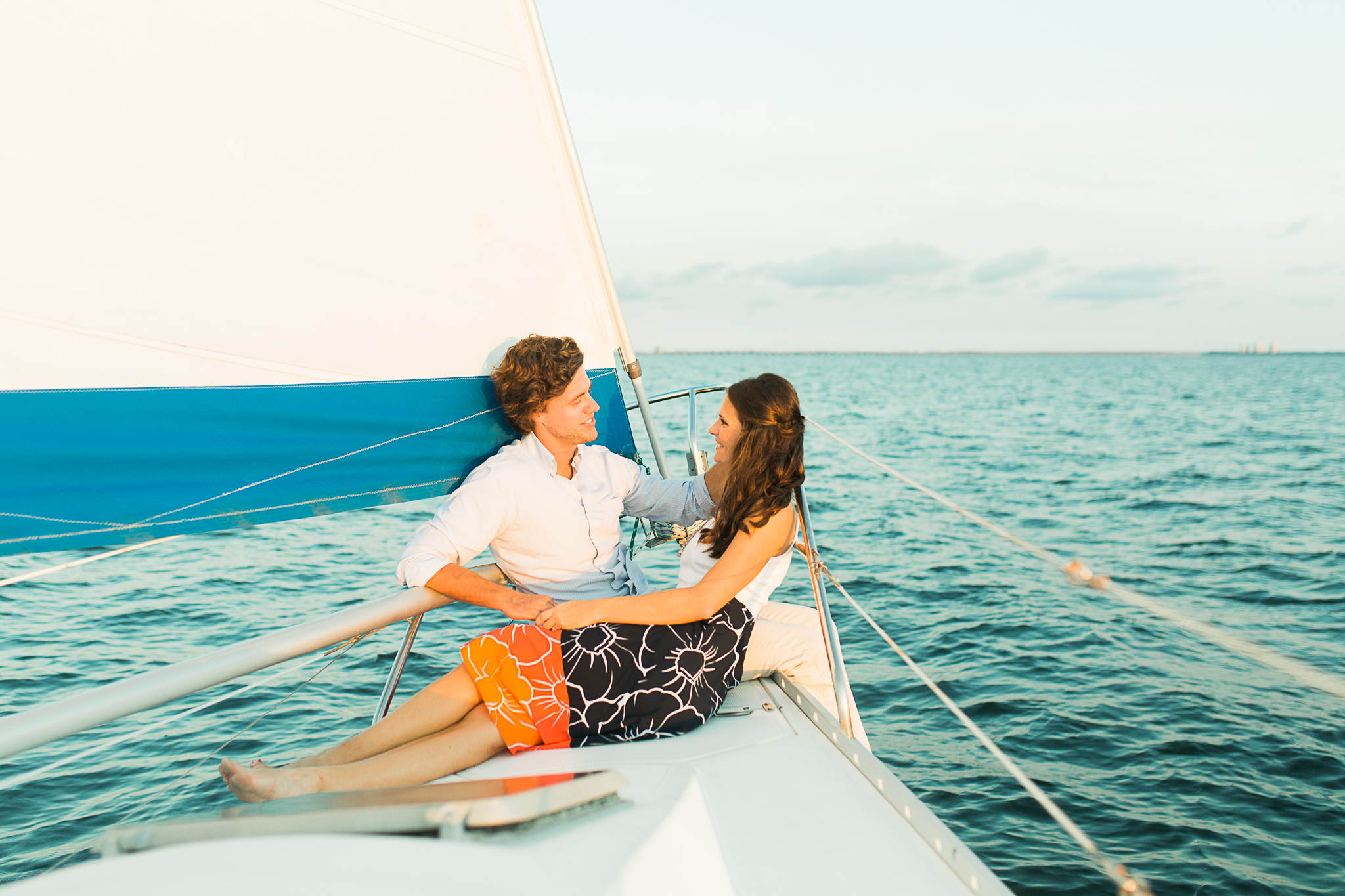 sailboat engagement field and emily on the emerald coast