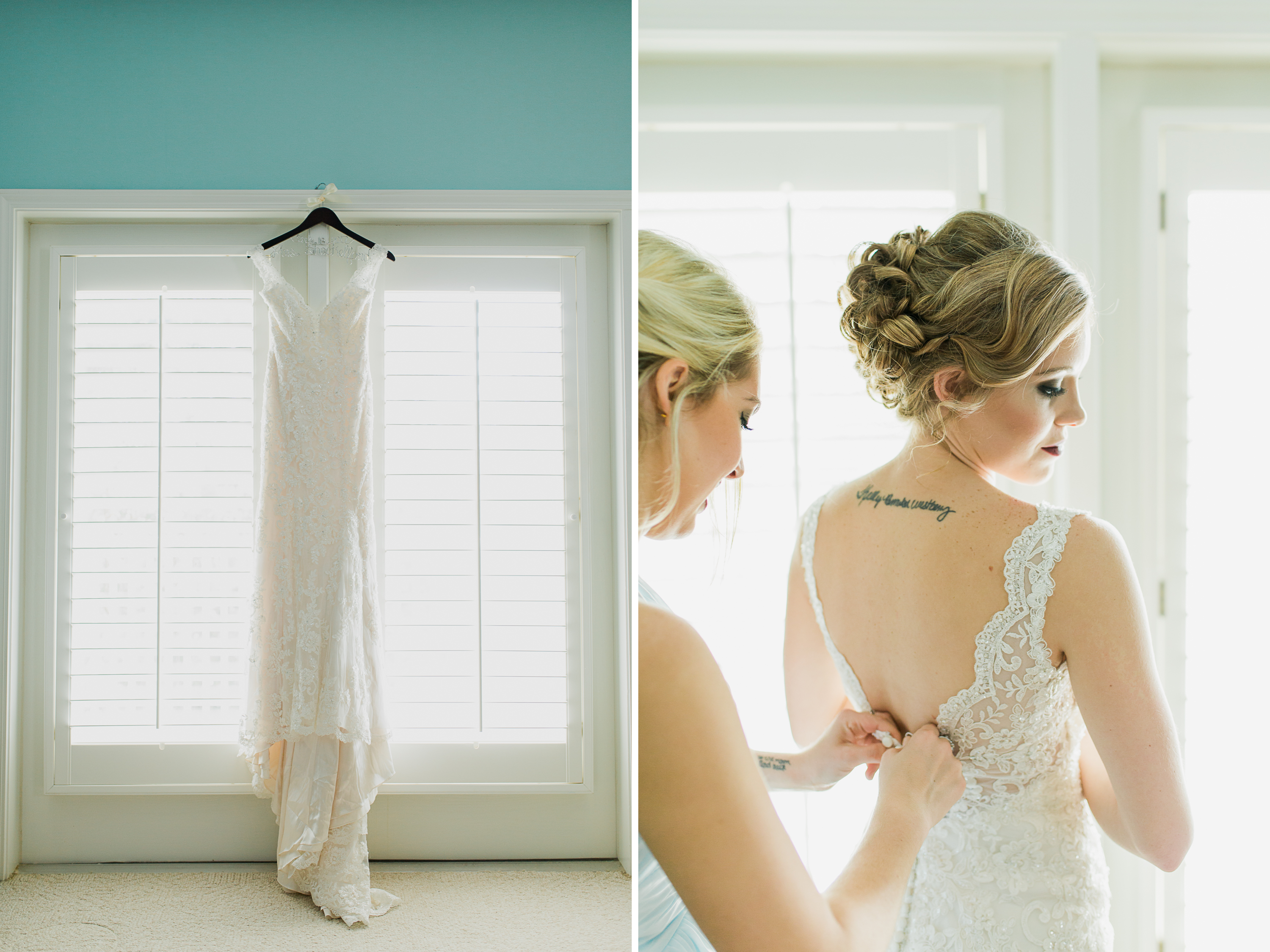destin bride getting ready and details